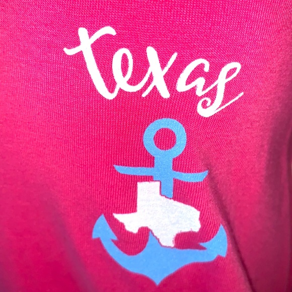 🦩NWT🏝TEXAS Tank Top⚓️Anchor & State of TEXAS & Flamingos in Hot Pink🦩 - Picture 2 of 9